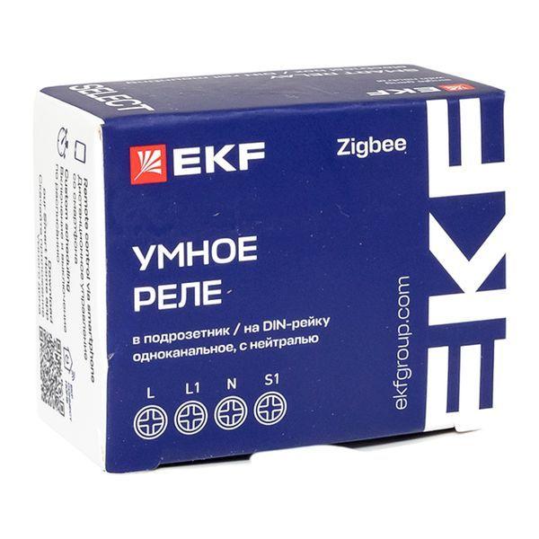Реле умное в подрозетник 1-канальное Zigbee Connect Select с нейтралью EKF ssh-1g-zb