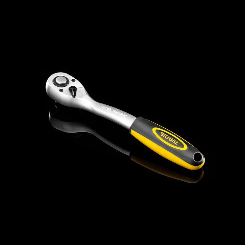 Ключ-трещотка для торцовых головок 1/2 СrV 72 зубца Kranz KR-12-8401