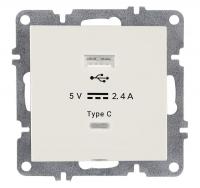 Розетка LAVIN/KAREN USB + TYPE-C механизм бел. ARVIA 50 01 1000 304