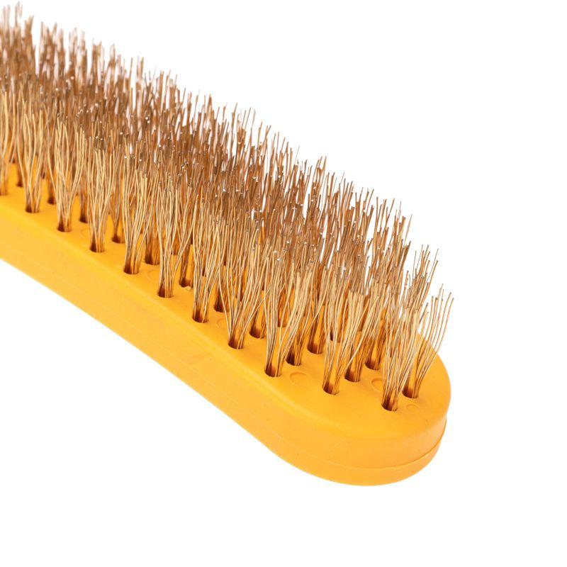 Щетка по металлу с пластиковой ручкой 6 ряд. 260мм Kranz KR-91-1237