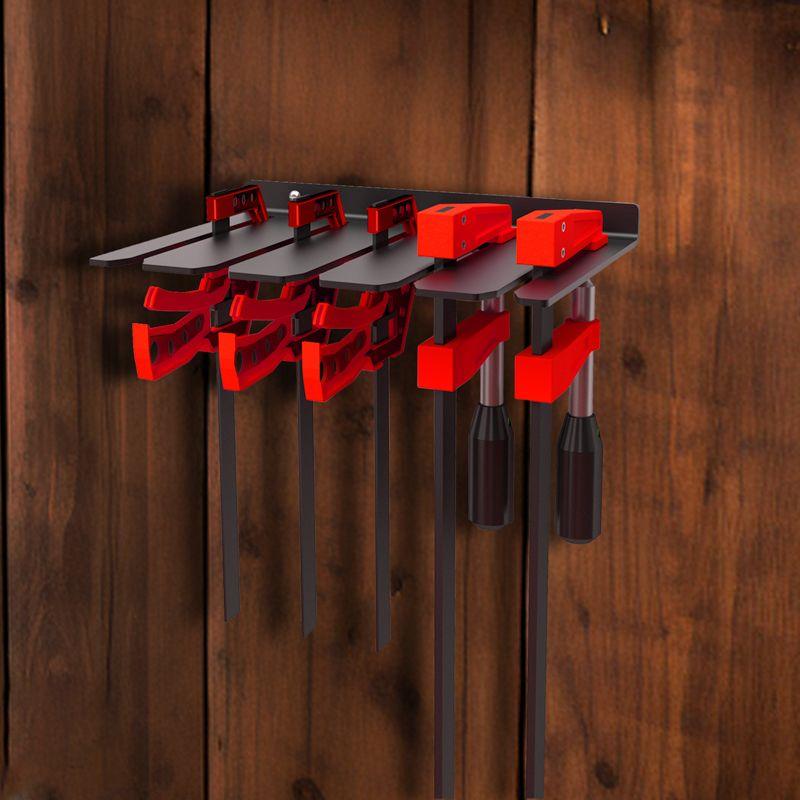 Держатель-органайзер для F-образных струбцин настенный черн. Rexant 38-0683