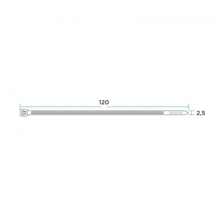 Хомут кабельный 2.5х120 нейл. бел. (уп.100шт) Rexant 07-0120