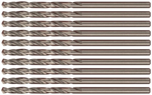 Набор сверл по металлу Profi 2.5х57мм с кобальтом 5ти-проц. (уп.10шт) Cutop 48-25-10